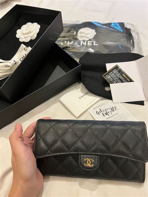 chanel classic flap wallet size|chanel classic long flap wallet.